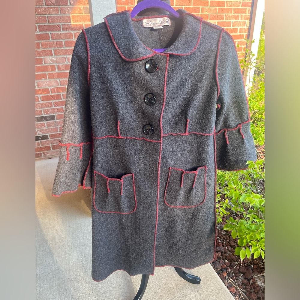 Ladies like new jacket USA Beebop and Walley gray size small.  Made in the USA